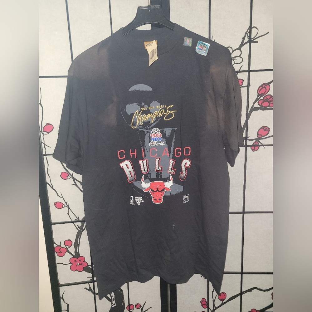 Chicago Bulls 1993 Championship Black Graphic T-Shirt